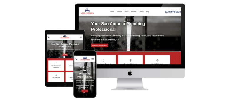 Lujan Plumbing site preview